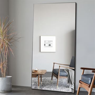 Spegel med svart ram 90x180 cm